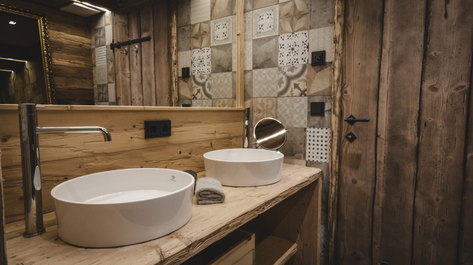 Badezimmer in der Oma-Gretl-Hütte